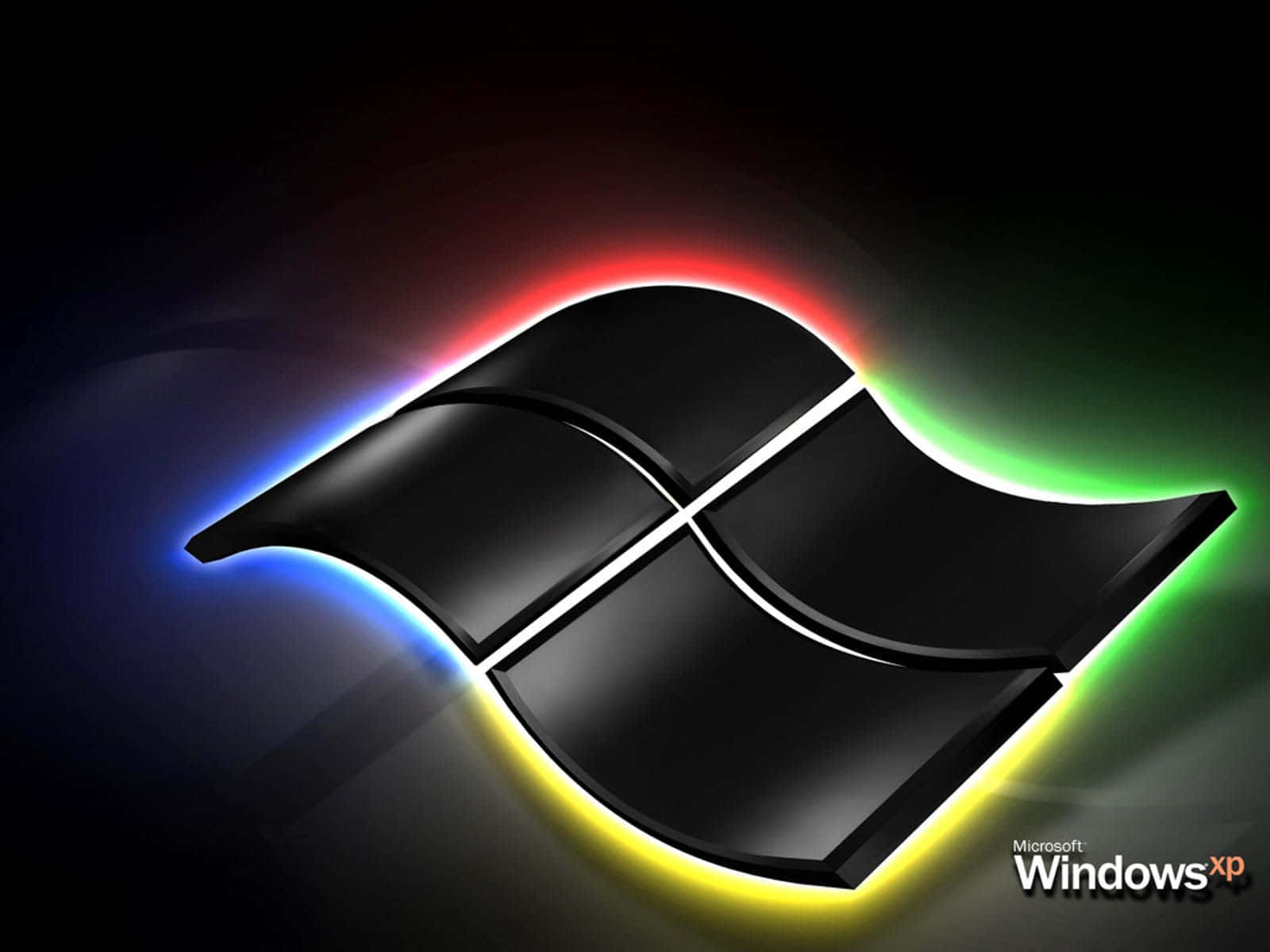 Windows 7 Logo With A Rainbow Colored Light