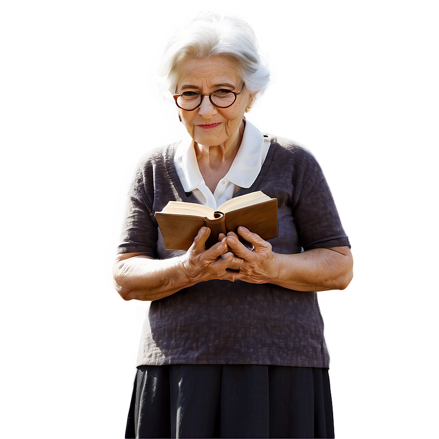 Old Woman With Book Png 86 PNG