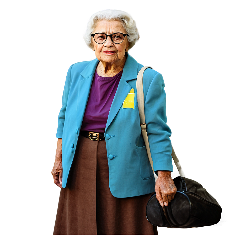 Old Woman With Glasses Png Ltf25 PNG