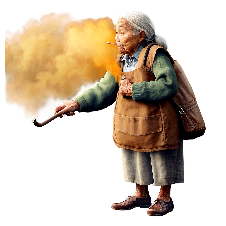 Old Woman With Pipe Png Bvw PNG