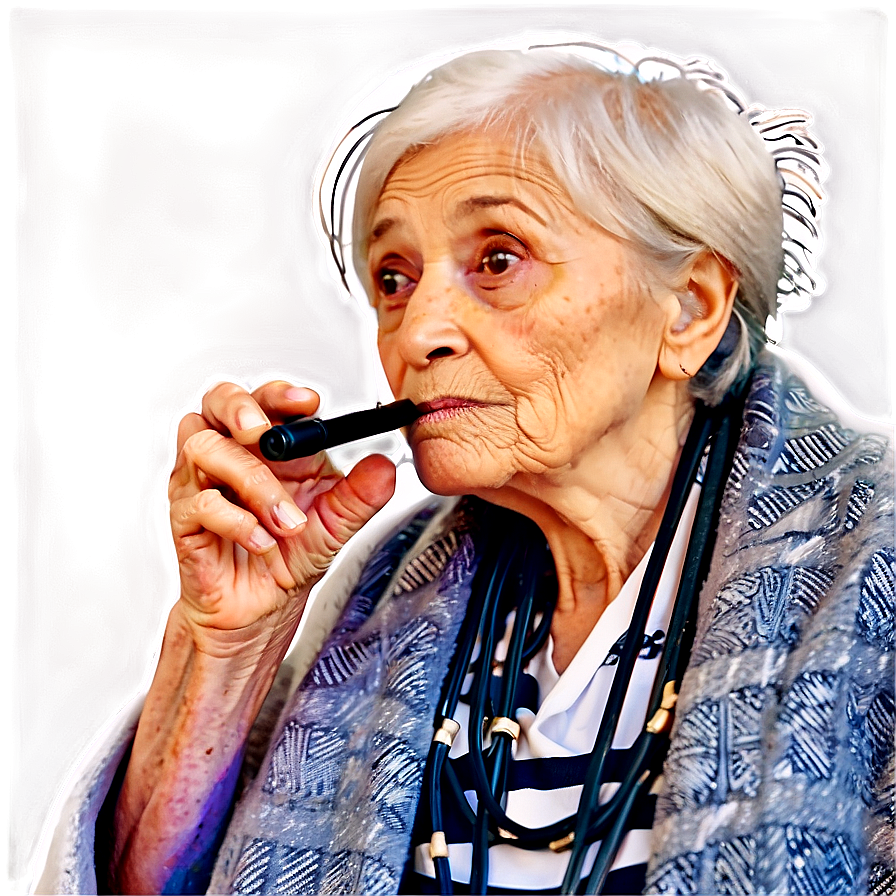 Old Woman With Pipe Png Mbm95 PNG