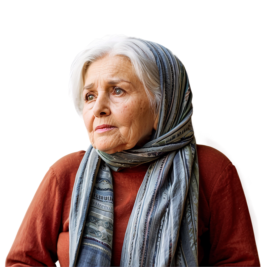 Old Woman With Scarf Png Baw38 PNG