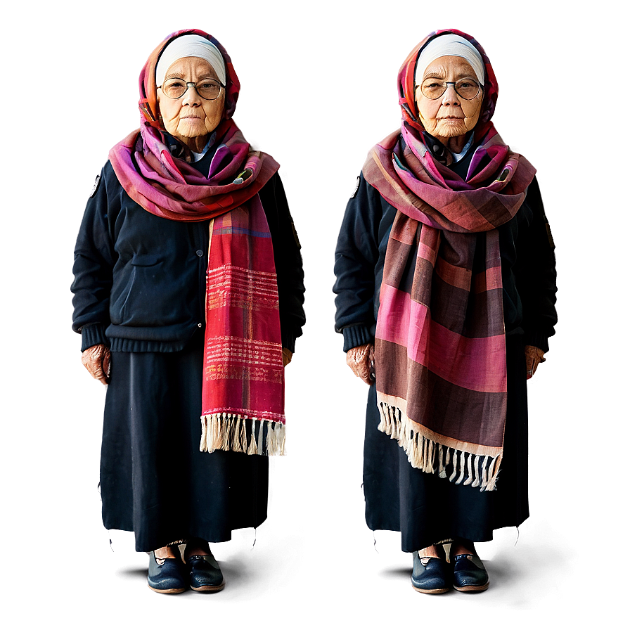 Old Woman With Scarf Png Ywd PNG