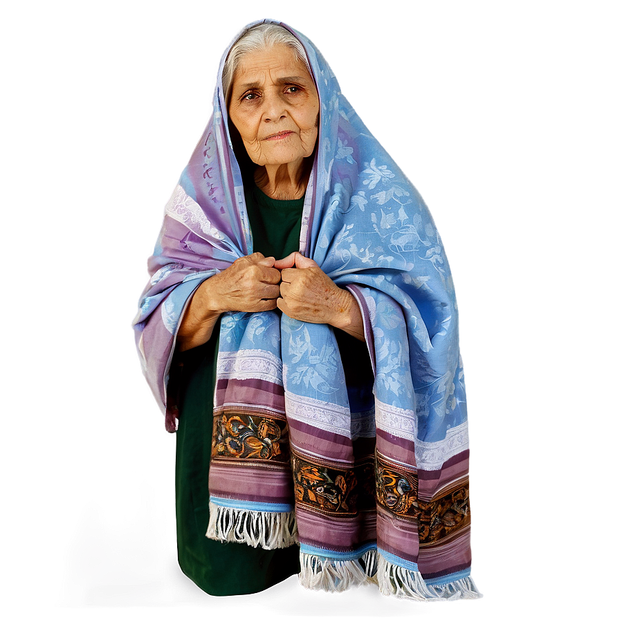 Old Woman With Shawl Png Gmq PNG