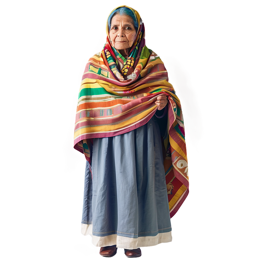 Old Woman With Shawl Png Wdw75 PNG