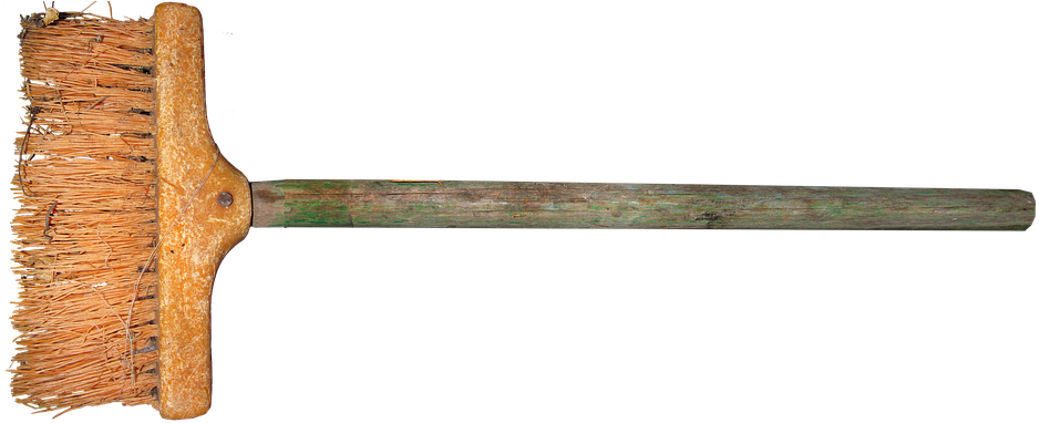 Old Wooden Broom Isolated PNG