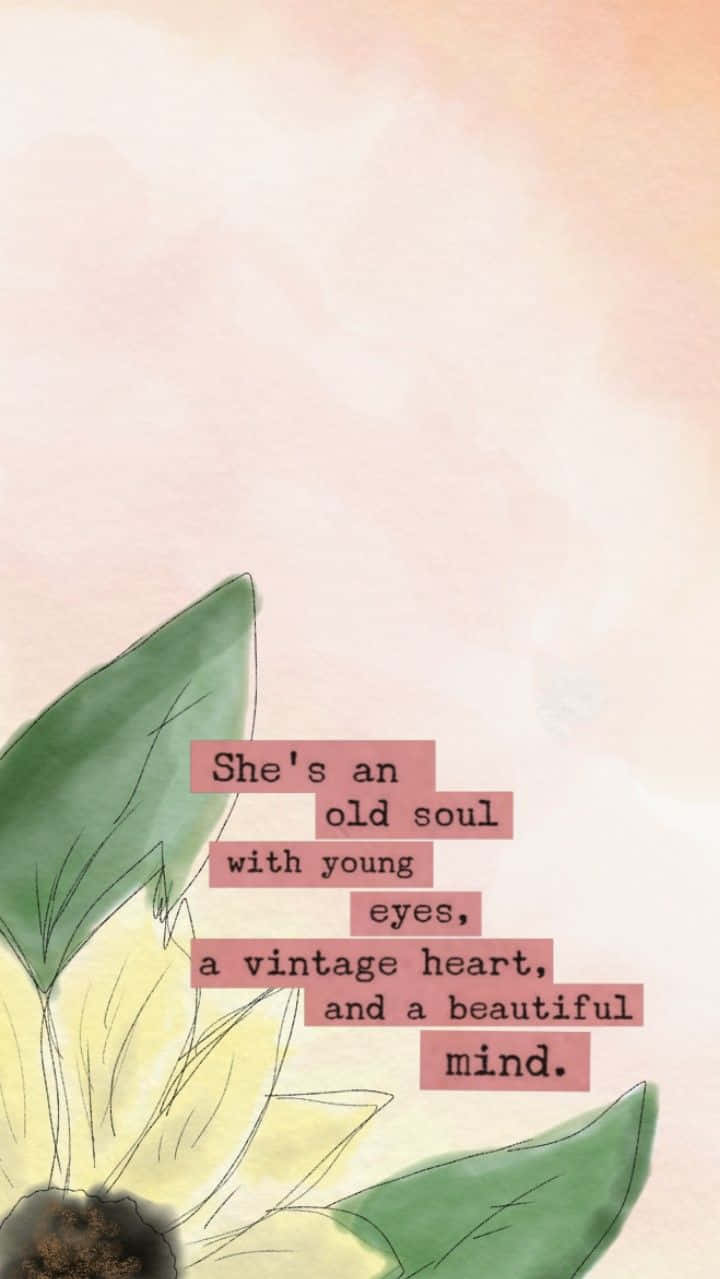 Old Young Quote With Sunflower Wallpaper