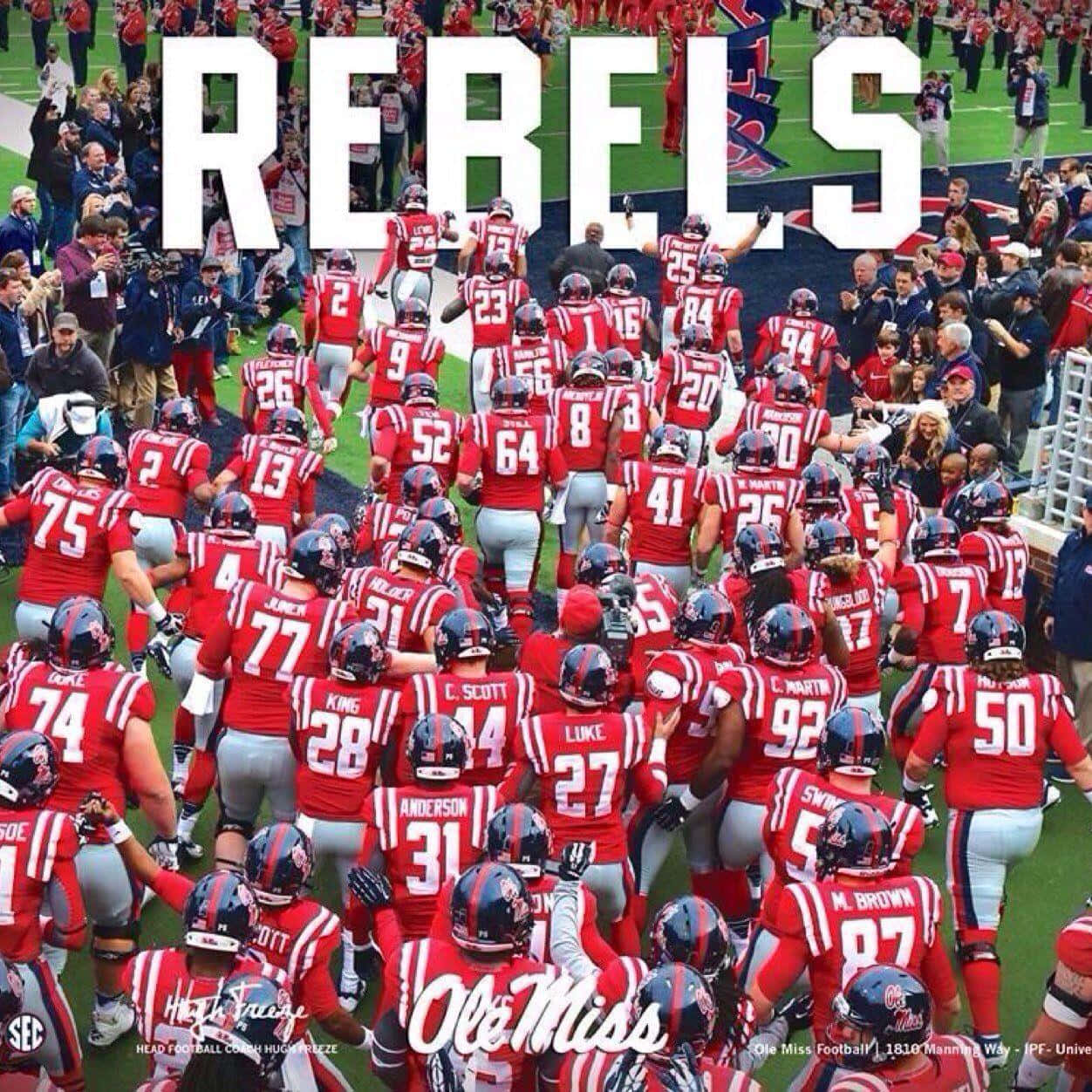 Cool Red Ole Miss Rebels Wallpaper