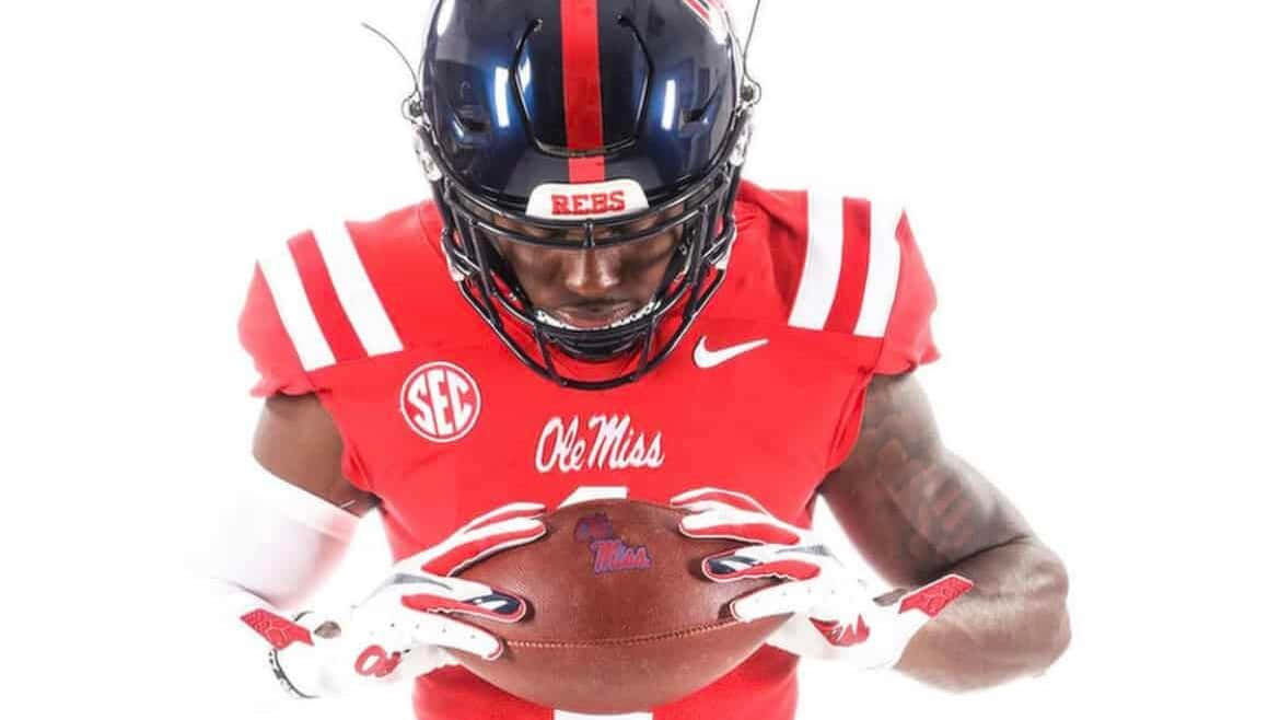 Ole Miss Football Player Portrait Wallpaper