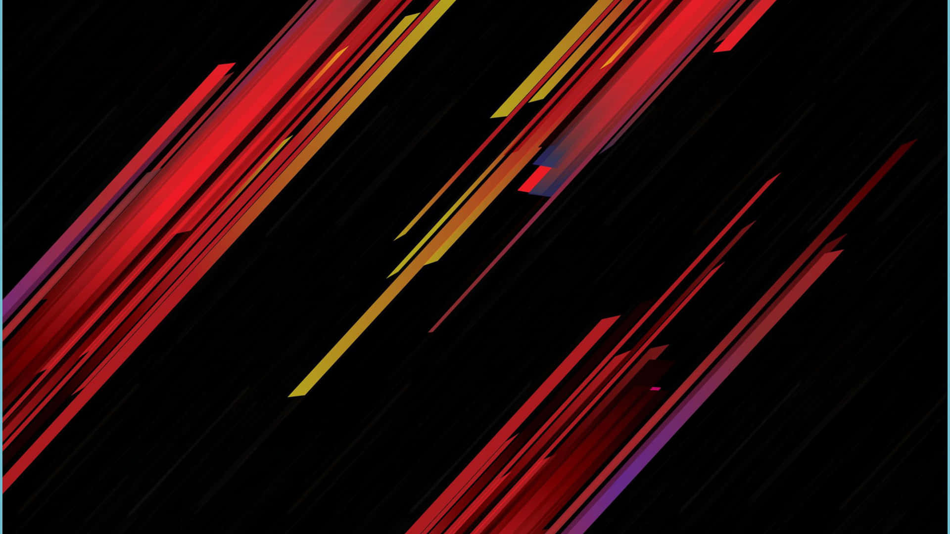 En sort baggrund med røde, gule og blå linjer Wallpaper