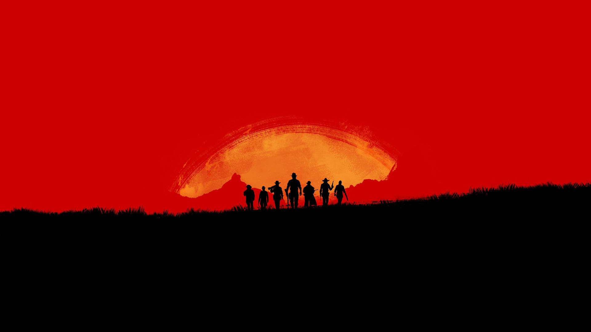 Oled 4k Red Dead Redemption 2-silhouetten Wallpaper