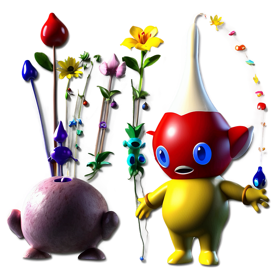 Olimar And Pikmin Team Png Djm13 PNG