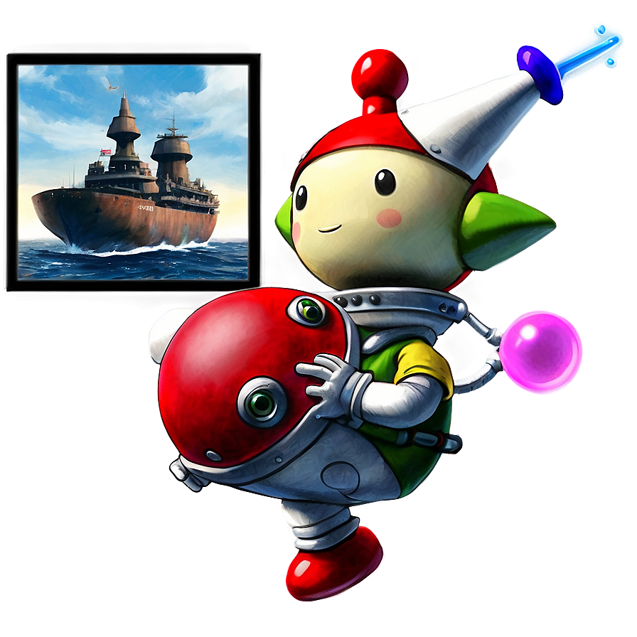 Olimar And Ship Png Ihb PNG