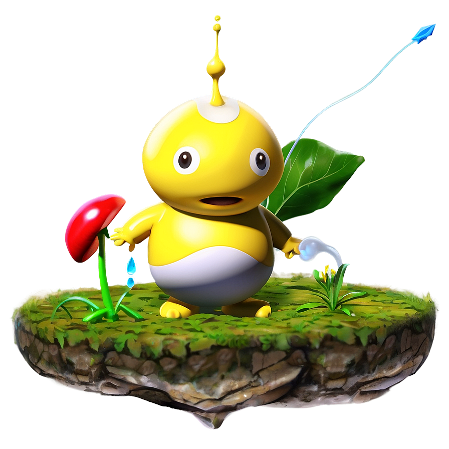 Olimar And Yellow Pikmin Png Hqn PNG