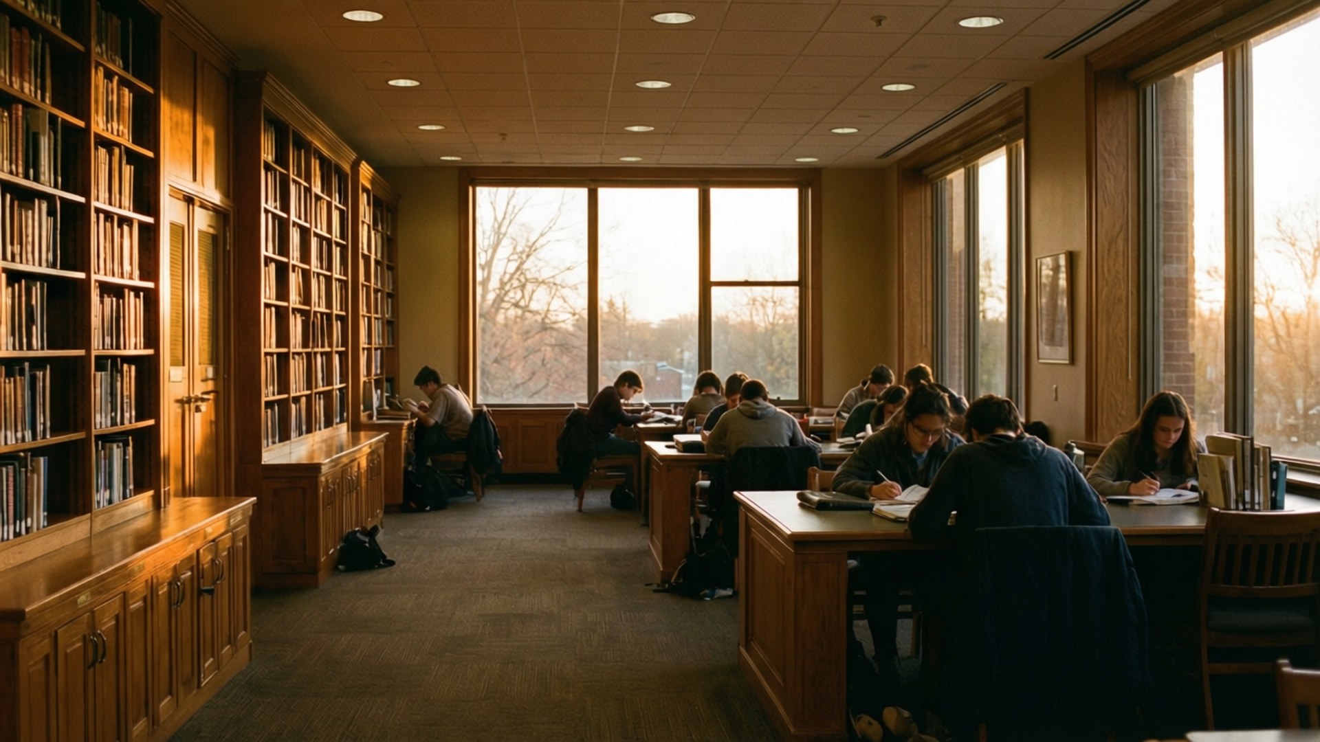 Olin Library Sunset Study Bakgrunner