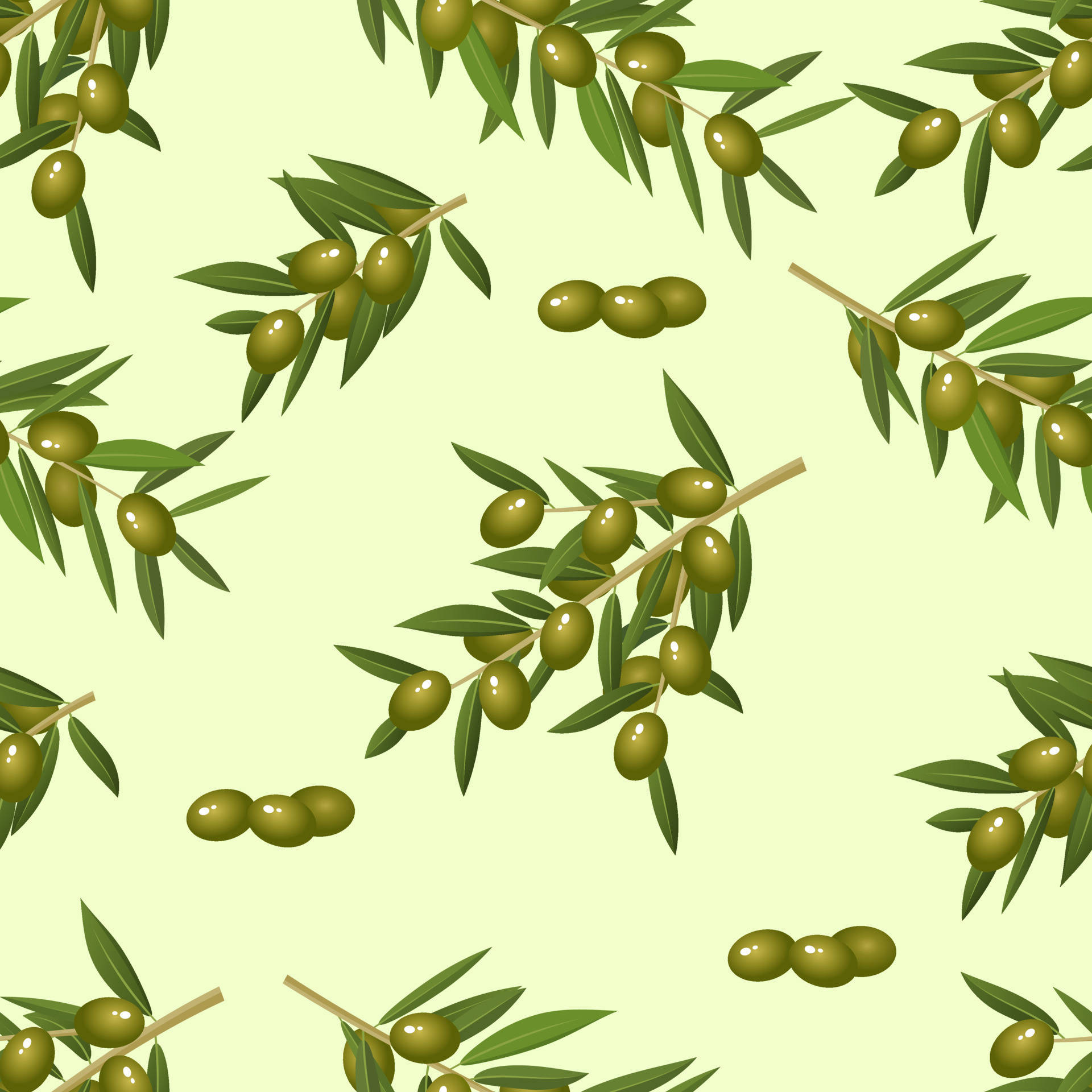 Olive Branch Vector Art Wallpaper