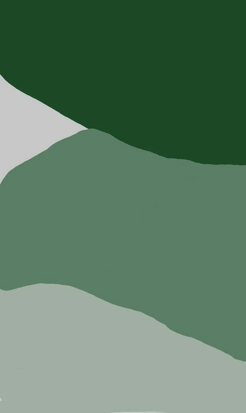 Olive Green Abstract Waves Wallpaper