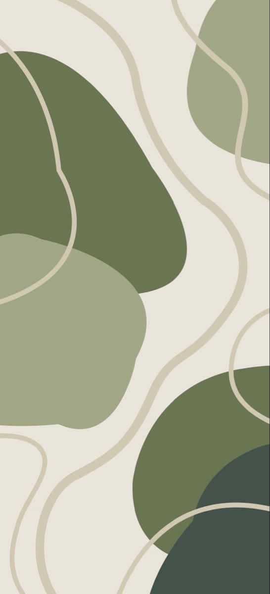 Ästhetischesdesign Auf Olivgrünem Hintergrund