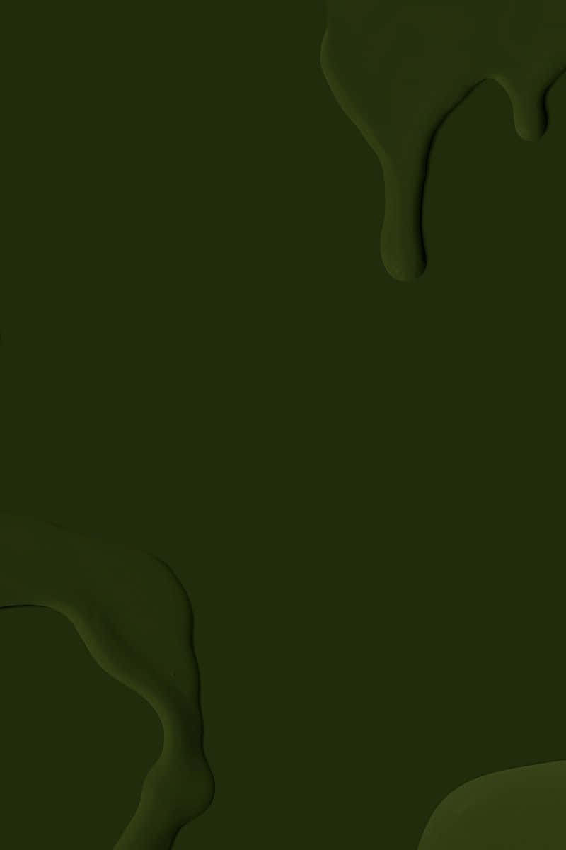Dark Olive Green Background With Drippy Effect