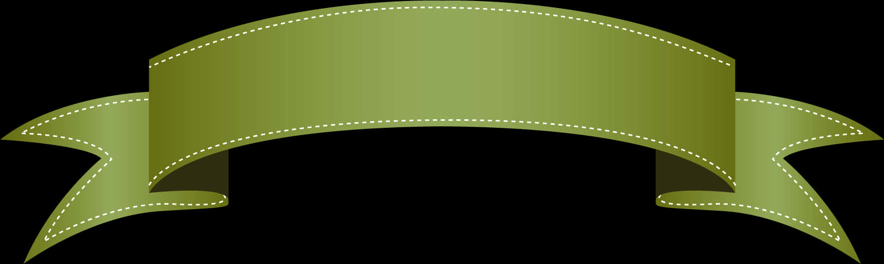 Olive Green Banner Design PNG