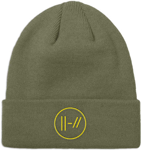 Olive Green Beanie Twenty One Pilots Logo PNG