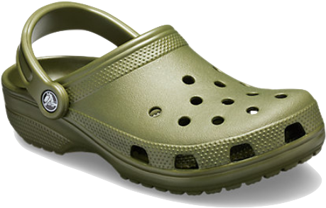 Olive Green Croc Sandal PNG