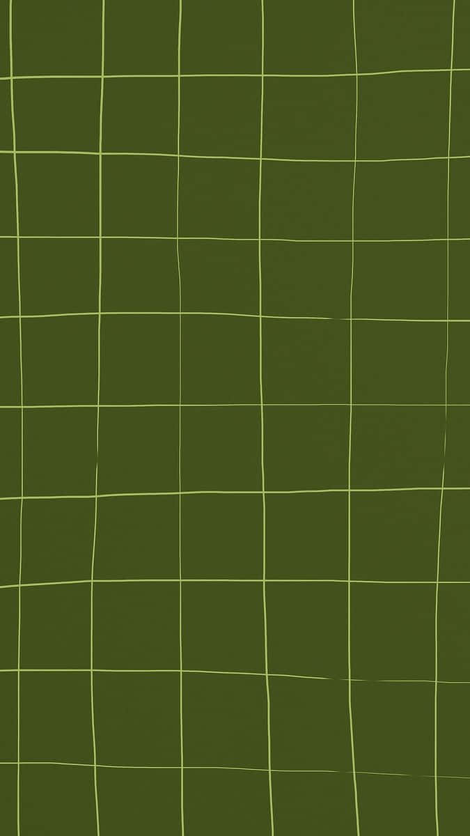 Olive Green Grid Texture Wallpaper