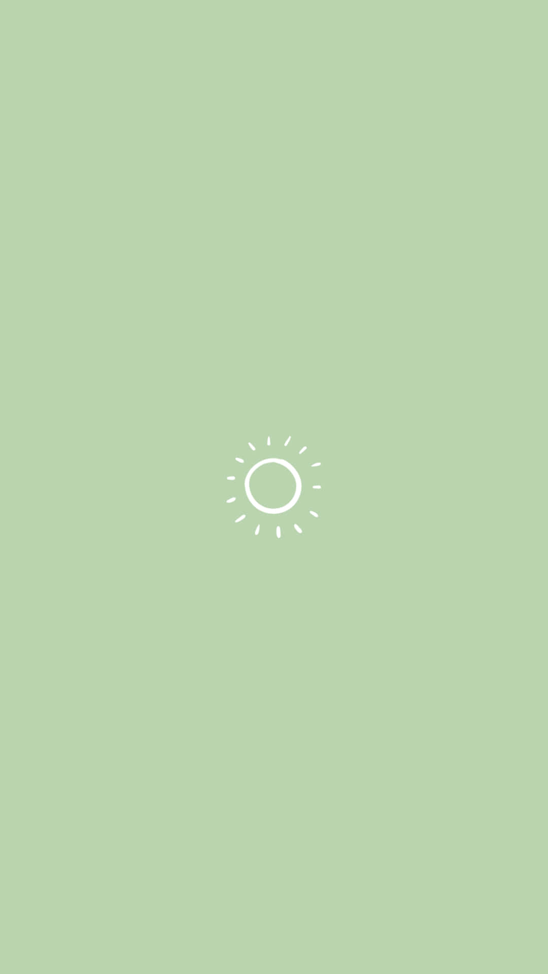 A White Sun On A Green Background Wallpaper