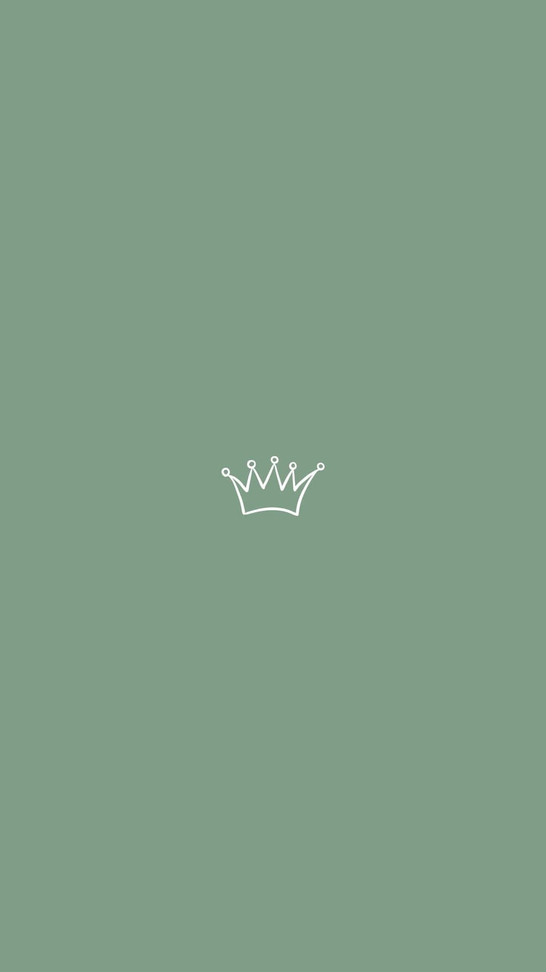 A Crown Logo On A Green Background Wallpaper