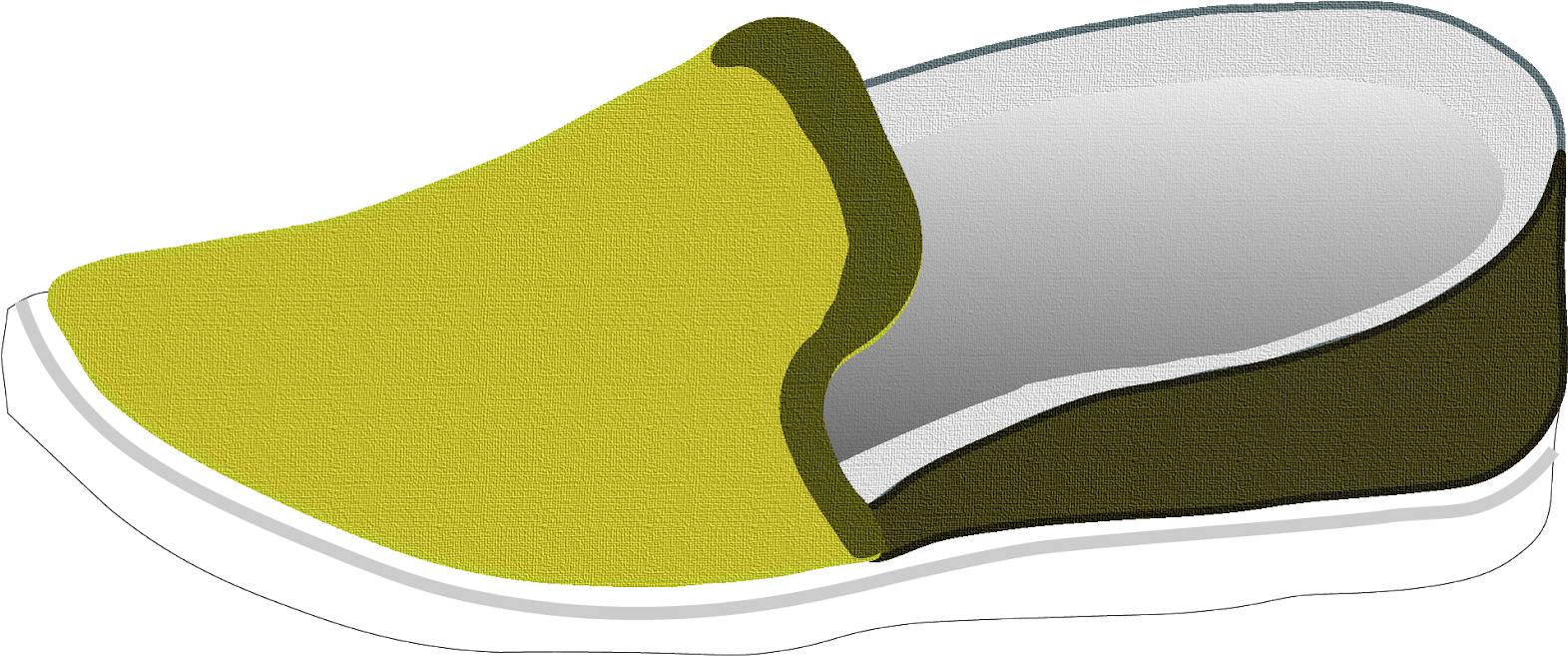 Olive Green Slip On Sneaker PNG