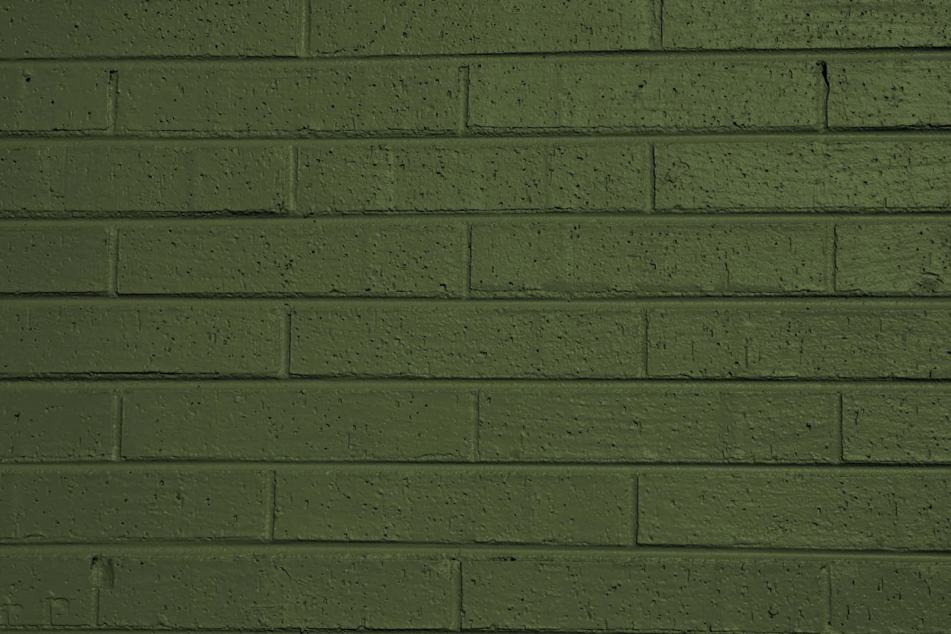 Olive Greenaesthetic Desktop Brick Wall Wallpaper