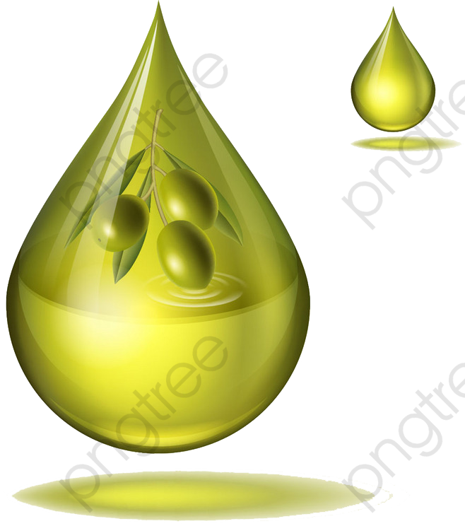 Olive Oil Drops Illustration PNG