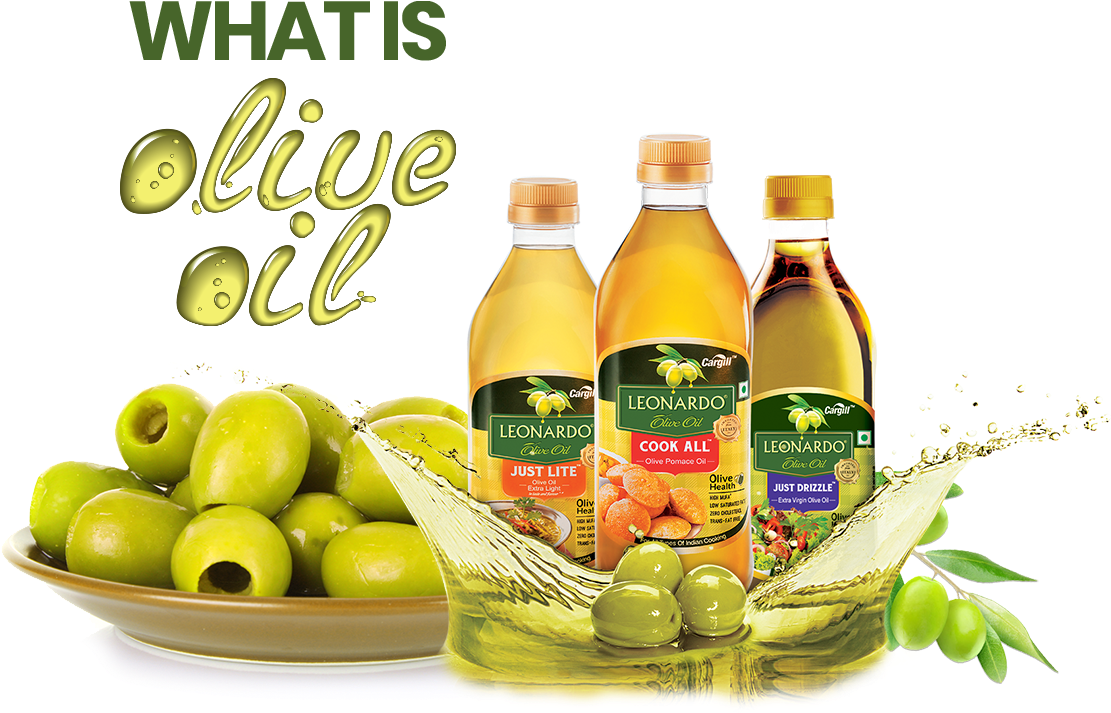 Olive Oil Productsand Green Olives PNG