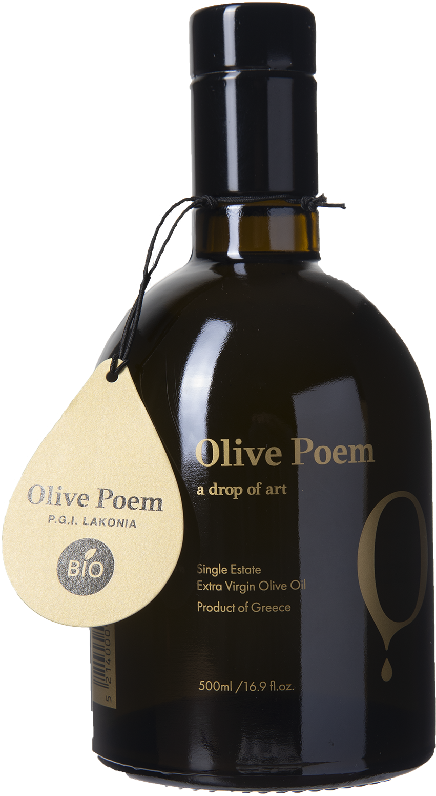Olive Poem Extra Virgin Oil Bottle PNG