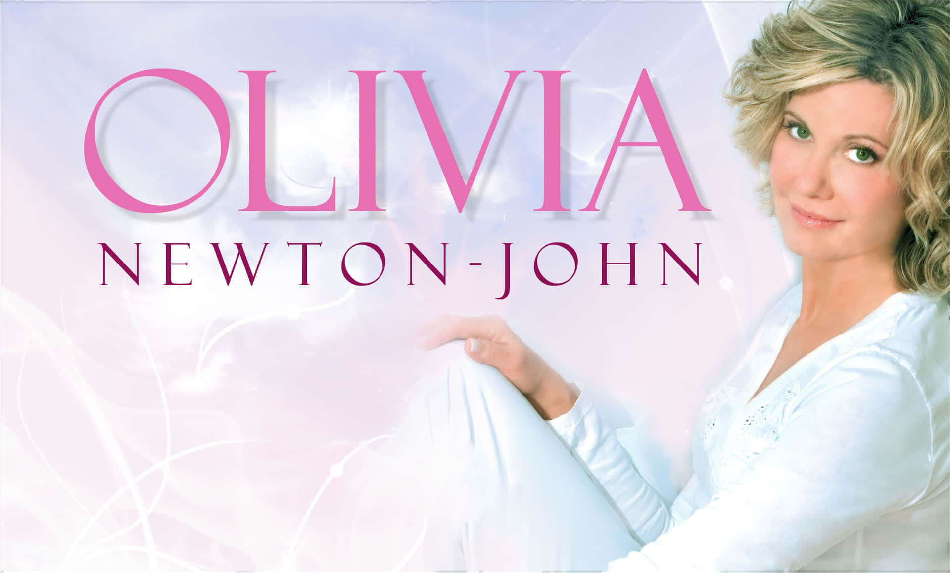 Olivia Newton John In Dreamy Abstract Background Wallpaper