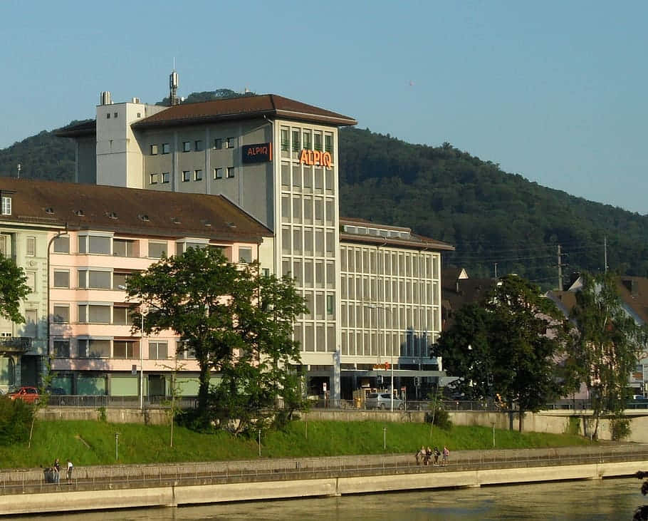 Olten Riverfront Buildings Alpiq Headquarters Wallpaper