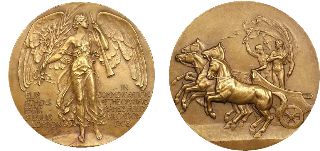 Olympic Games Commemorative Medal1908 PNG
