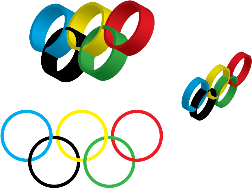 Olympic Rings Graphic Evolution PNG
