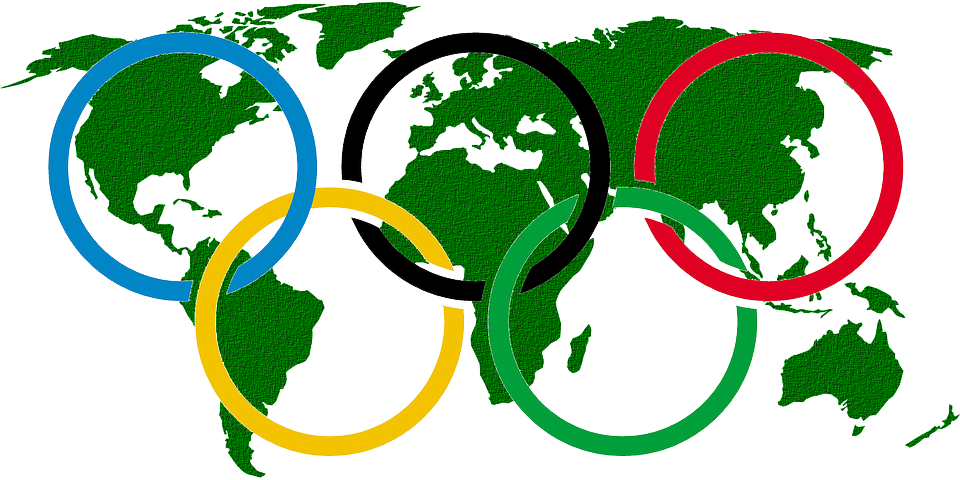 Olympic Rings World Map Overlay PNG