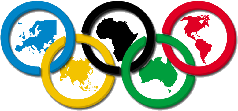Olympic Ringswith Continents PNG