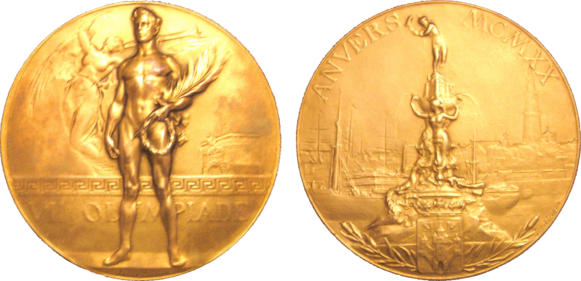 Olympic_ Gold_ Medal_ Antwerp_1920 PNG