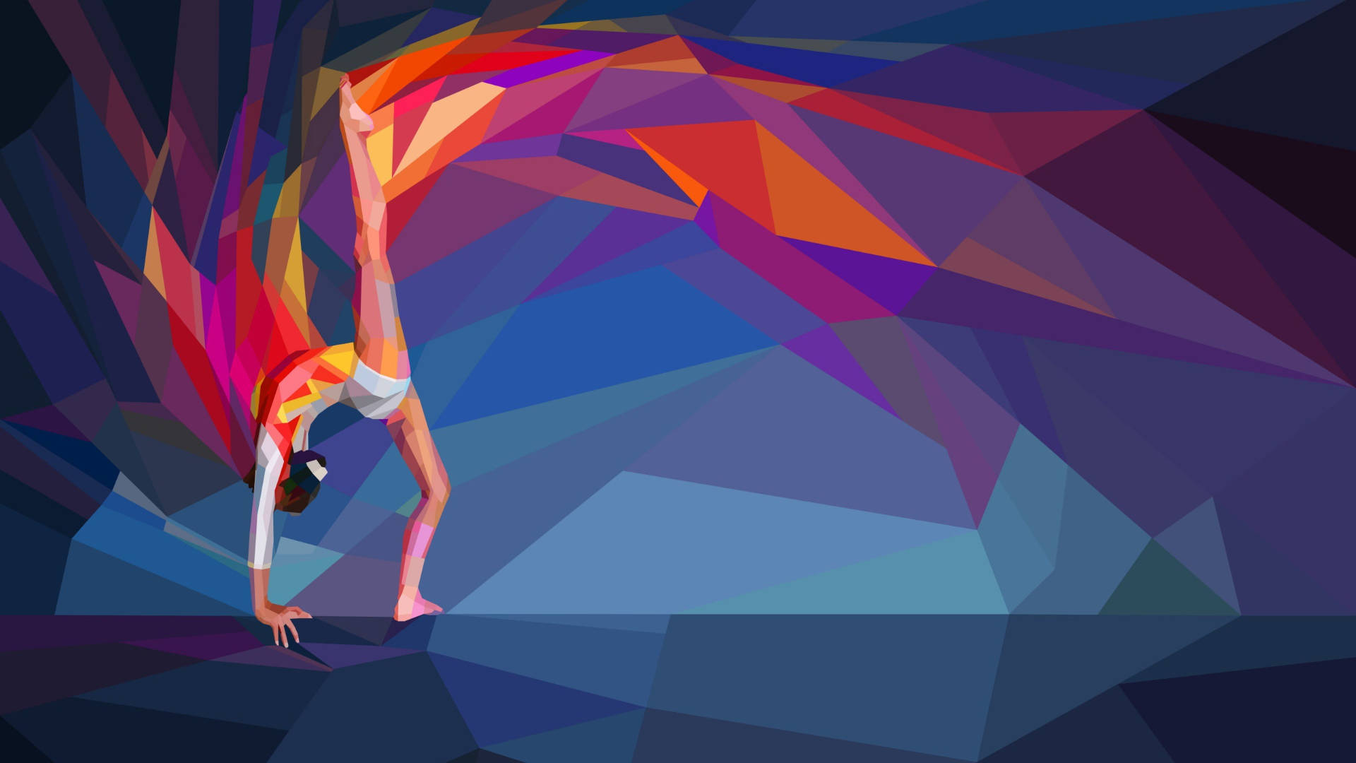 Olympics Gymnast Abstract Art