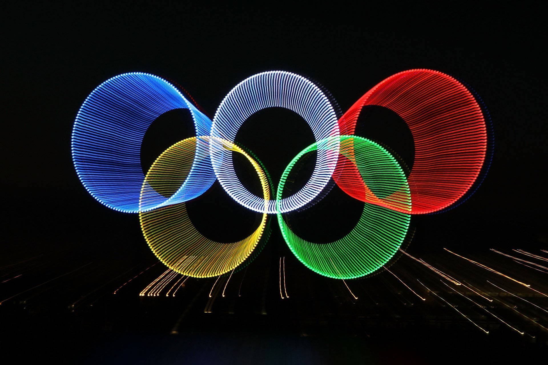 Olympics Logo Fireworks