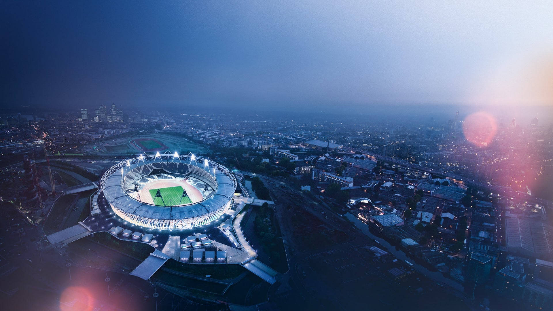 Olympics Stadium At Night