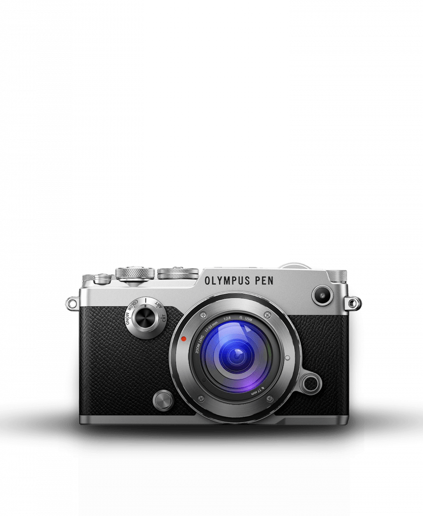 Olympus P E N Camera Front View PNG