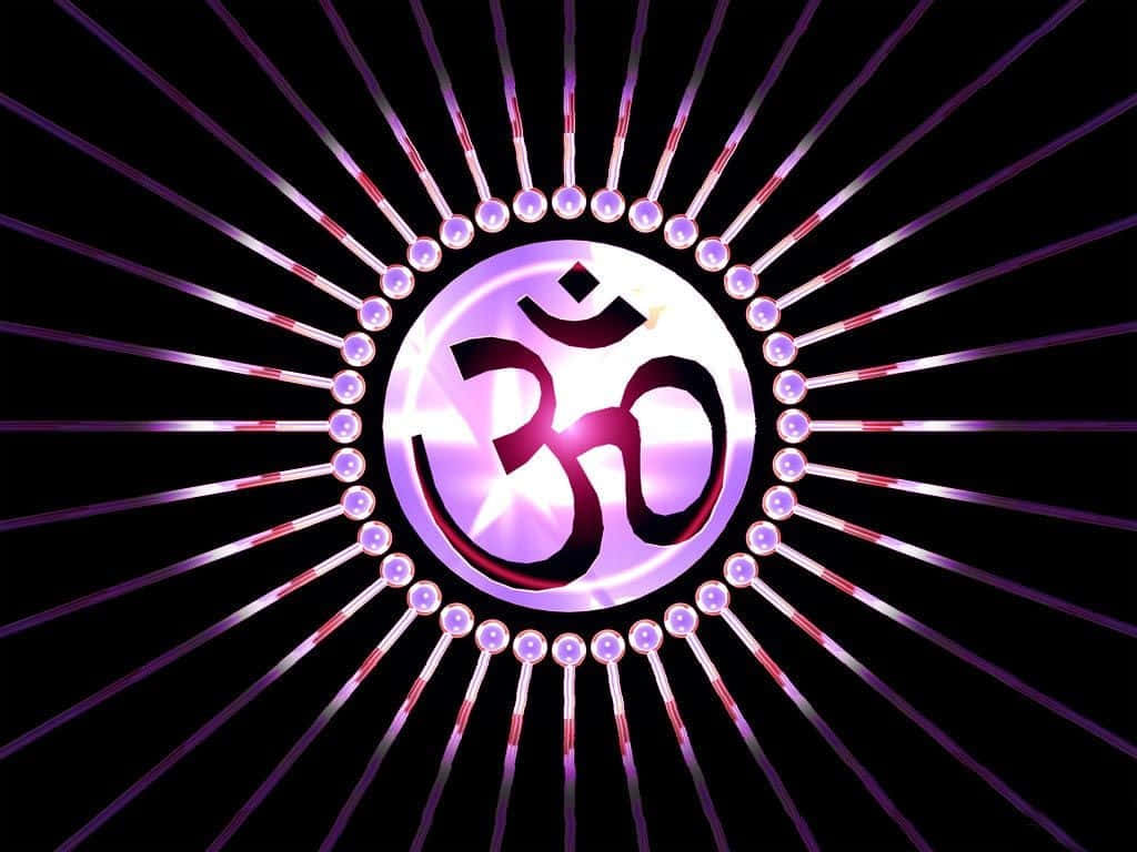Om Symbol on a Vibrant Background