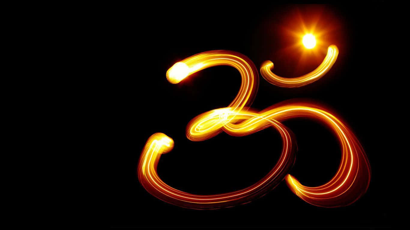 Enchanting Om Symbol Glowing in Vibrant Space