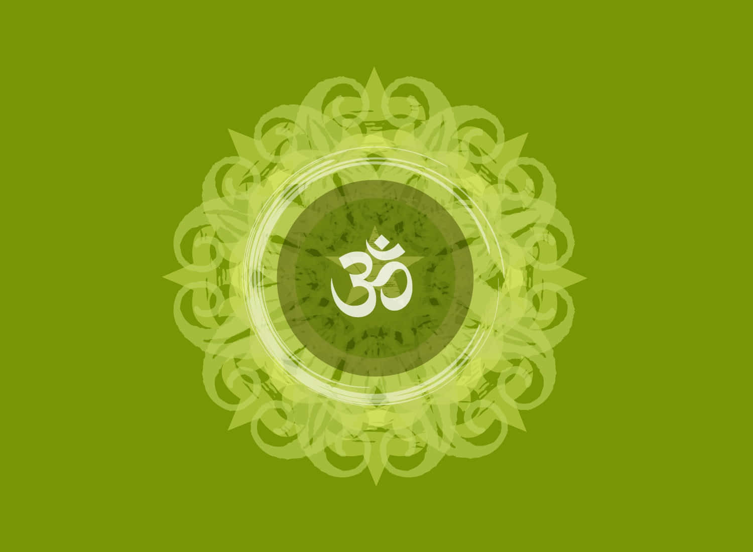 Beautiful Om symbol in circle, Just for today let Compassion be your Guide