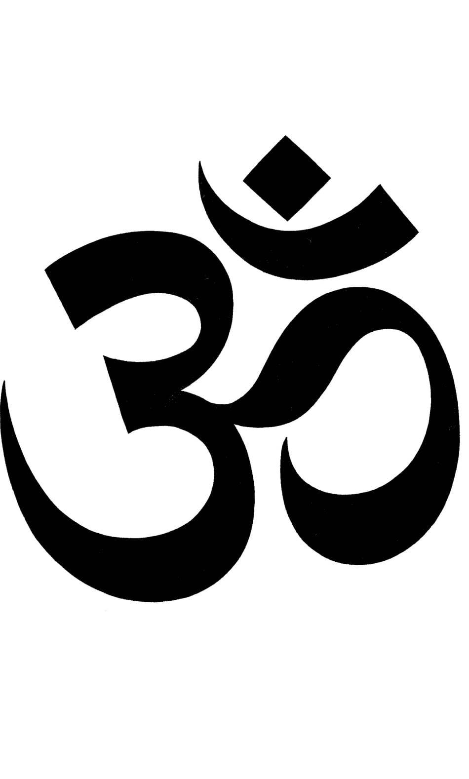 Om Simple Black And White