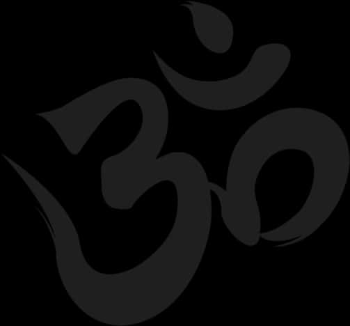 Om Symbol Black Background PNG